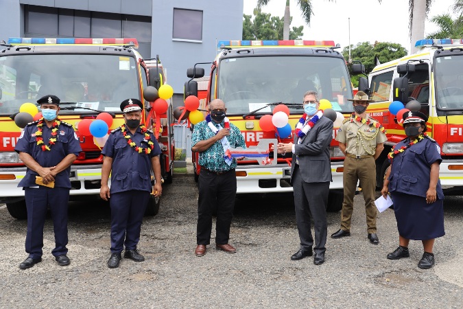 Australia donates five fire trucks to PNG Fire Service