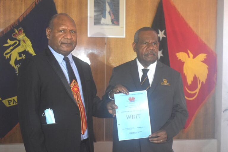 Port Moresby North-West by-election writ returned to Governor General