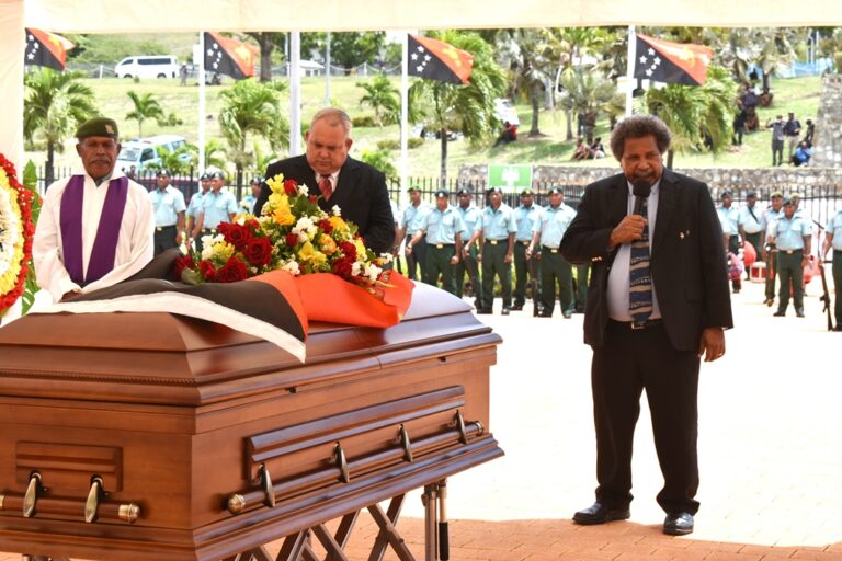 Late Sir Silas casket arrives for State funeral