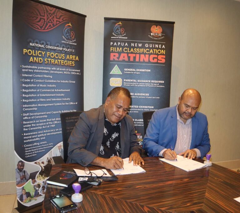 Censorship and PNGNRI sign deal