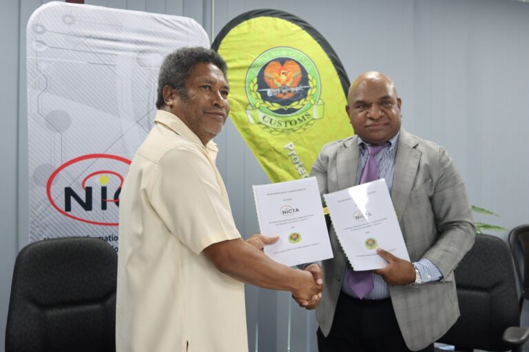 NICTA signs MoU with PNG Customs Service