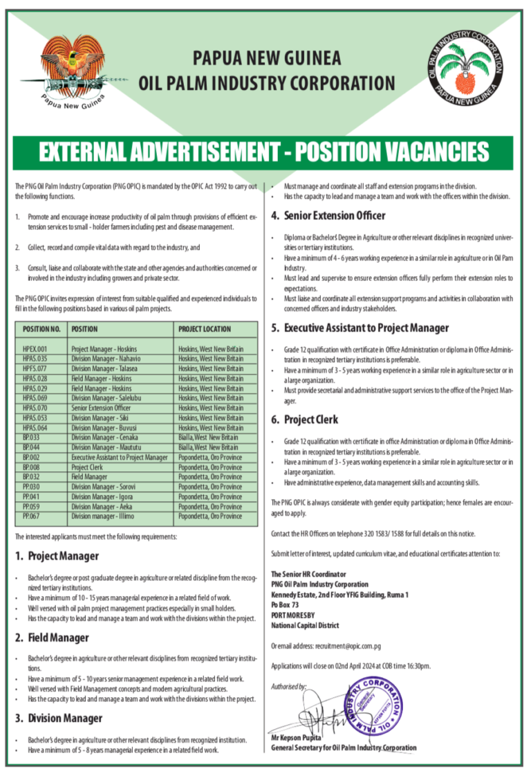 Position Vacancies