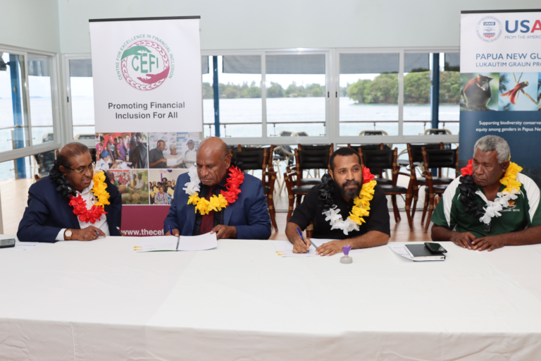 Madang Provincial Government first in the Momase Region to sign MoU with CEFI to introduce financial inclusion activities in the province.