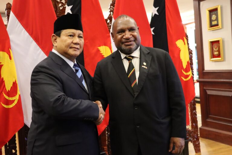 Prime Minister James Marape Meets Indonesian President Elect Prabowo Subianto