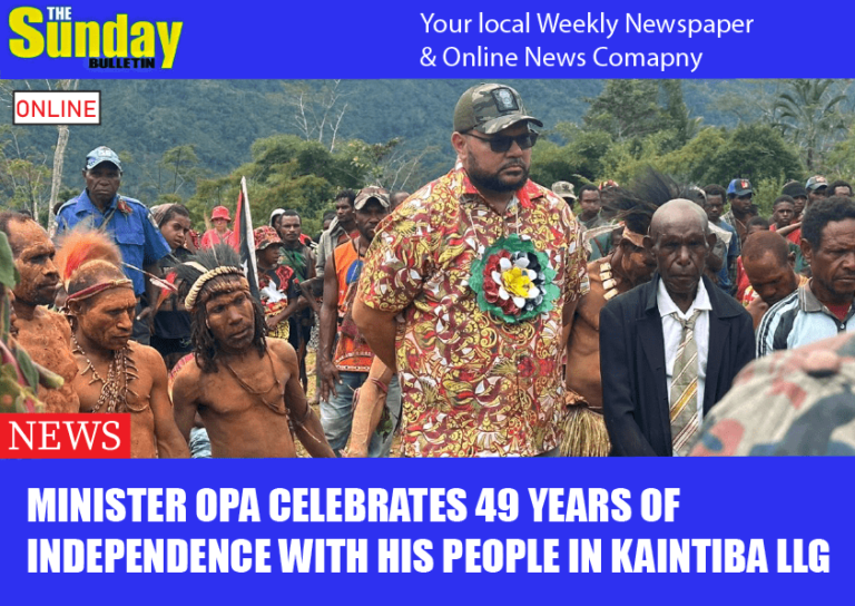 MINISTER OPA CELEBRATES 49 YEARS OF INDEPENDENCE WITH HIS PEOPLE IN KAINTIBA LLG