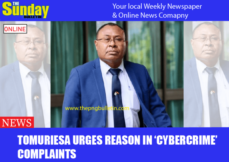 TOMURIESA URGES REASON IN ‘CYBERCRIME’ COMPLAINTS