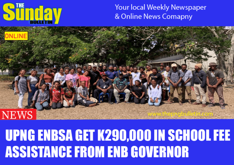 UPNG ENBSA get K290,000 in school fee Assistance from ENB Governor