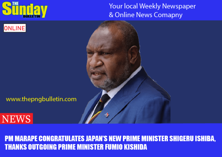 Prime Minister Marape Congratulates Japan’s New Prime Minister Shigeru Ishiba, Thanks Outgoing Prime Minister Fumio Kishida