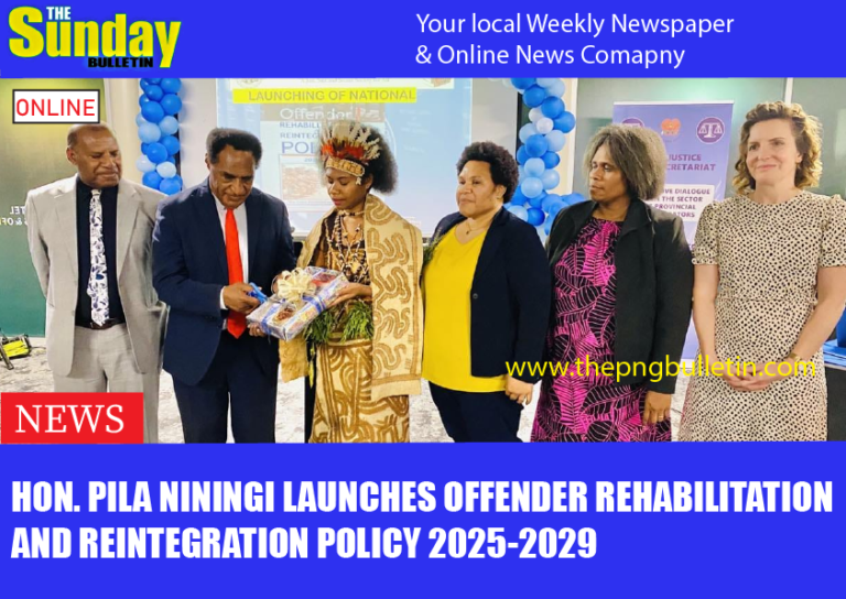 Hon. Pila Niningi Launches Offender Rehabilitation and Reintegration Policy 2025-2029