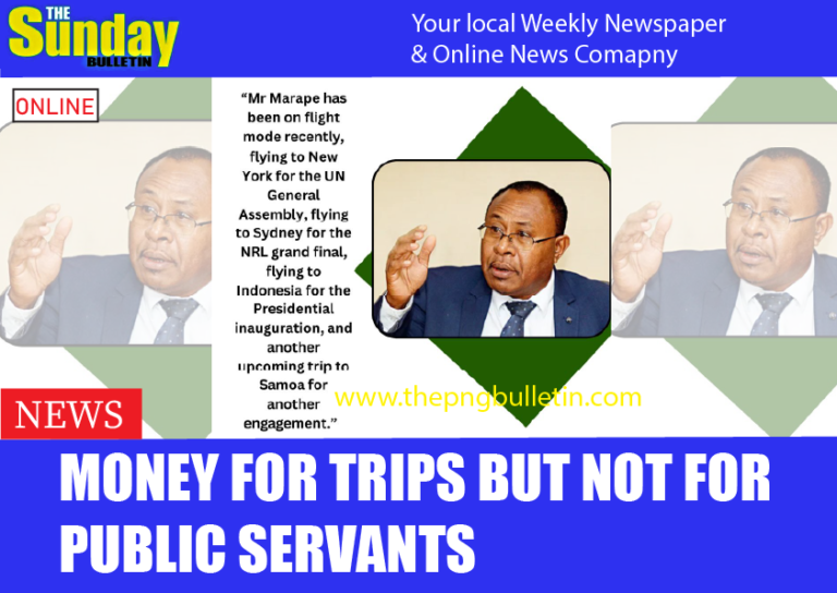 MONEY FOR TRIPS BUT NOT FOR PUBLIC SERVANTS