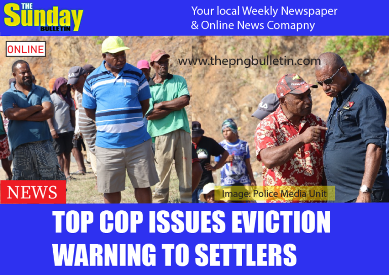 Top cop issues eviction warning to settlers