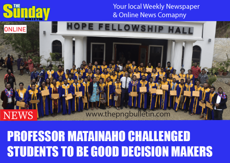 Professor Matainaho challenged students to be good decision makers