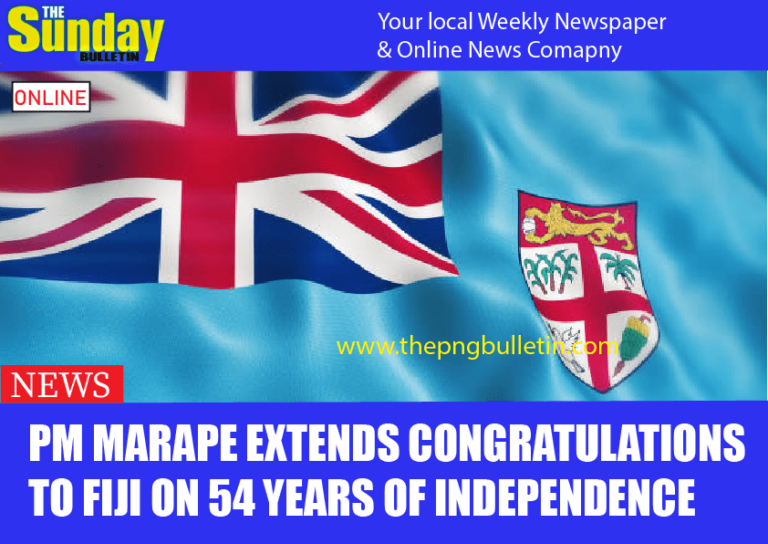 PM Marape Extends Congratulations to Fiji on 54 Years of Independence