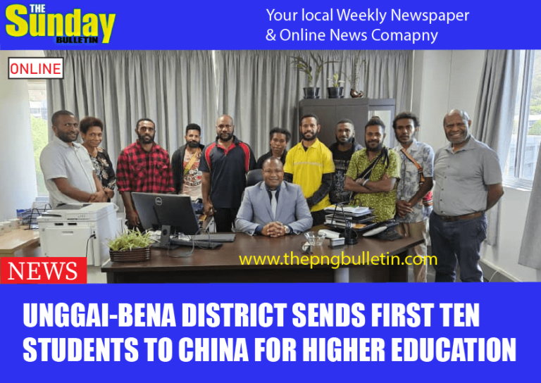 Unggai-Bena District Sends First Ten Students to China for Higher Education