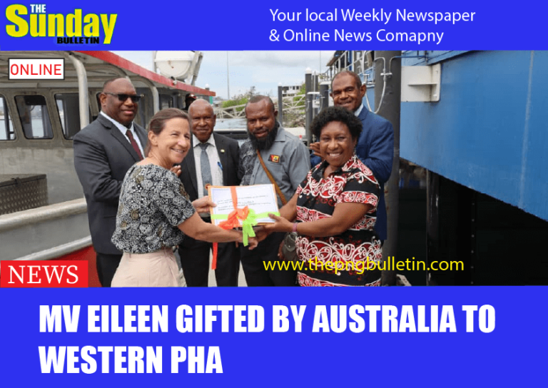 MV Eileen Gifted by Australia to Western PHA