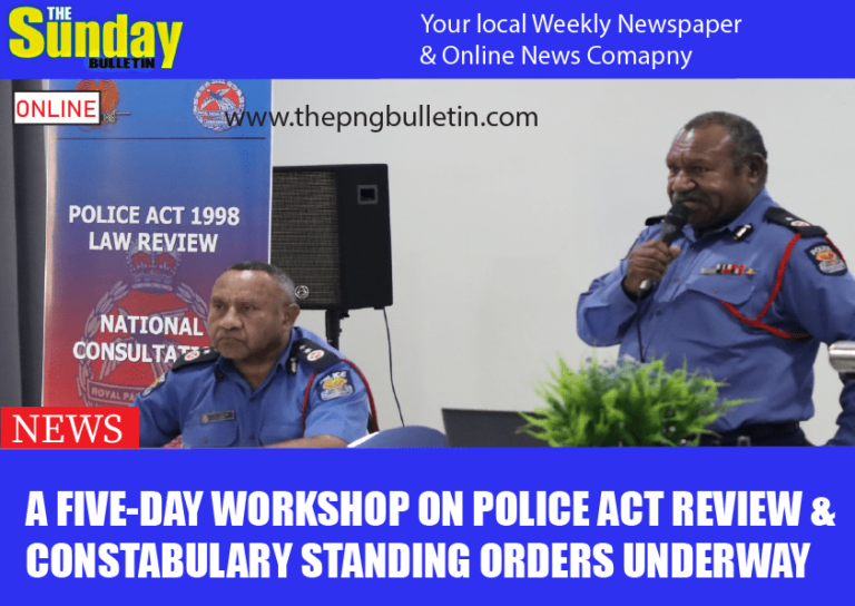 A five-day workshop on Police Act Review & Constabulary Standing Orders underway