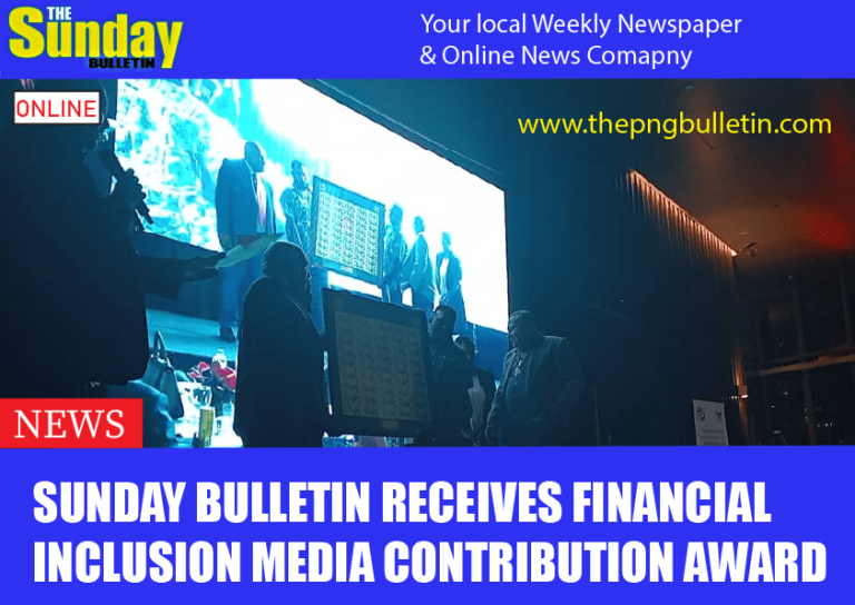 Sunday Bulletin receives Financial Inclusion Media Contribution Award