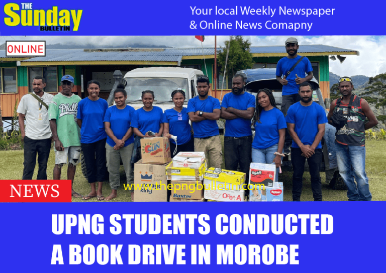 UPNG students conducted a book drive in Morobe