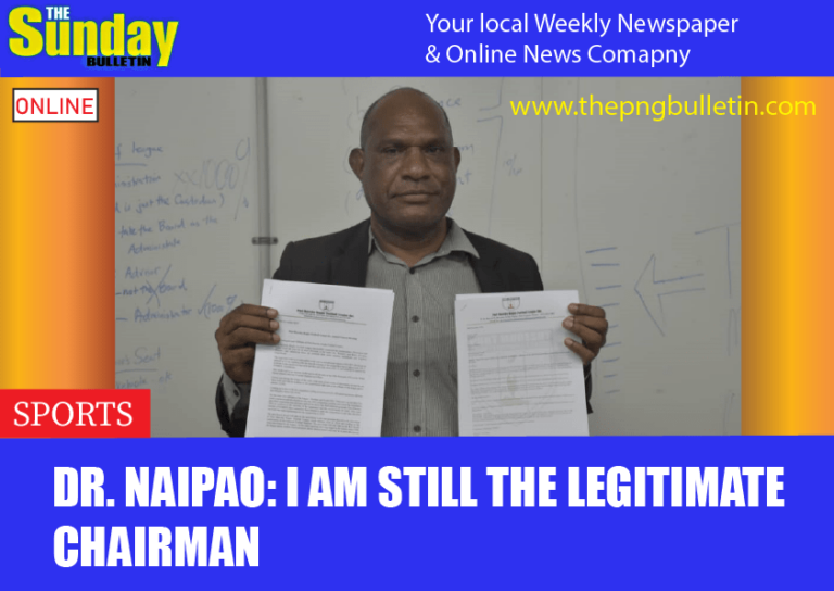 Dr. Naipao: I am still the legitimate chairman