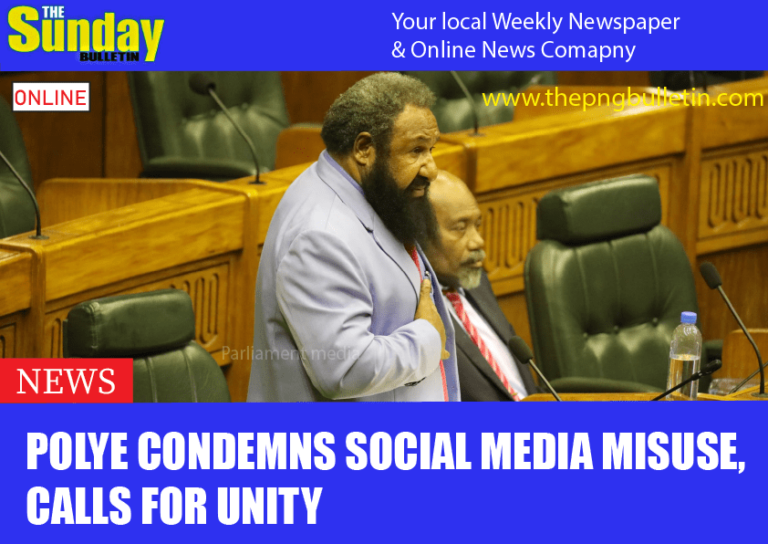 Polye Condemns Social Media Misuse, Calls for Unity