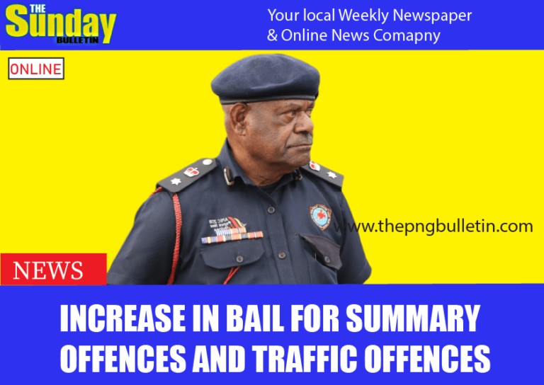 INCREASE IN BAIL FOR SUMMARY OFFENCES AND TRAFFIC OFFENCES