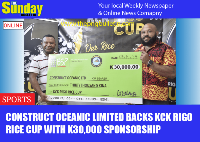 Construct Oceanic Limited backs KCK Rigo Rice Cup with K30,000 Sponsorship