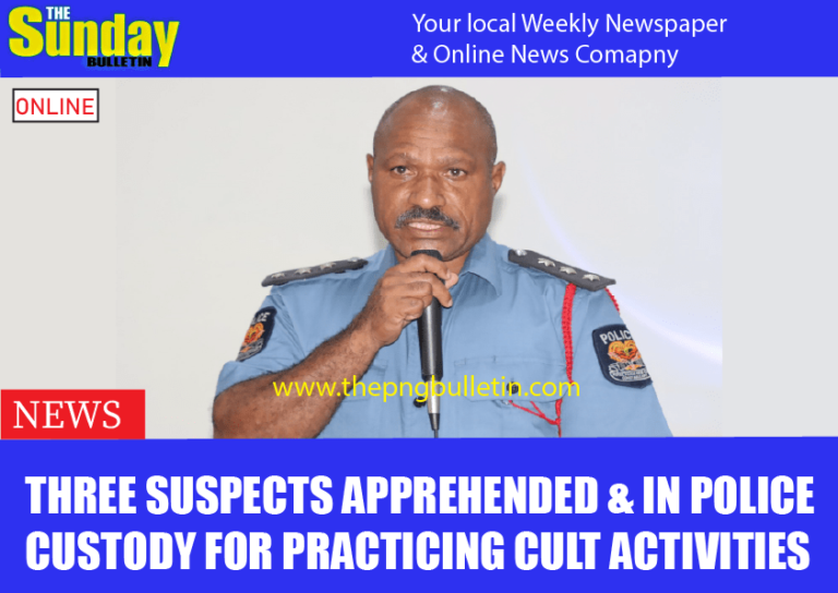 Three suspects apprehended & in police custody for practicing cult activities