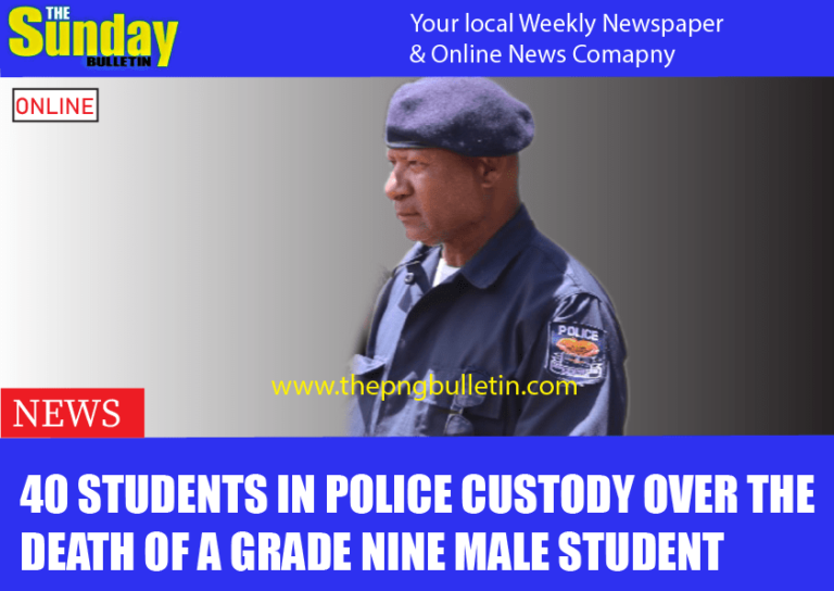 40 students in police custody over the death of a grade nine male student