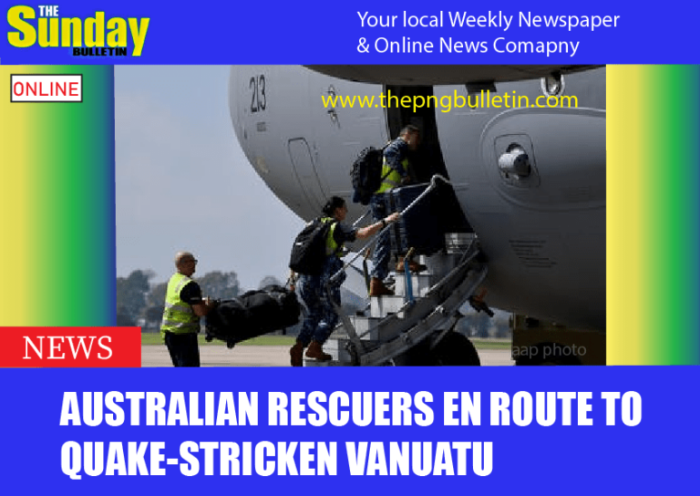 Australian rescuers en route to quake-stricken Vanuatu