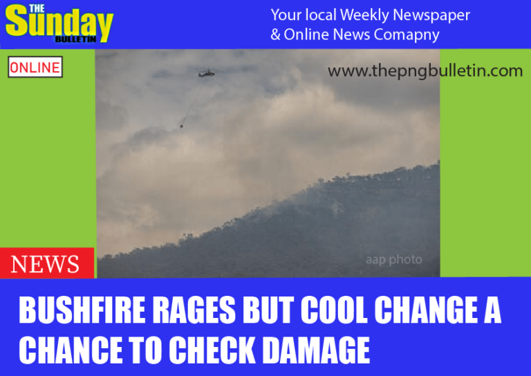 Bushfire rages but cool change a chance to check damage