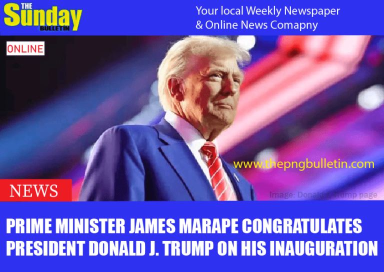 Prime Minister James Marape Congratulates President Donald J. Trump on His Inauguration