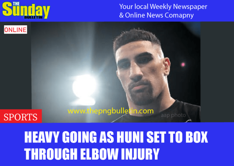 Heavy going as Huni set to box through elbow injury