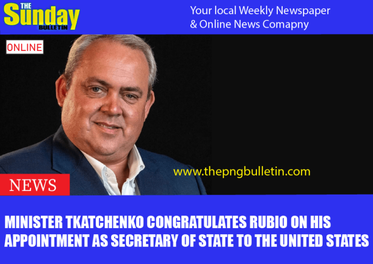 Minister Tkatchenko congratulates Rubio on his appointment as Secretary of State to the United States