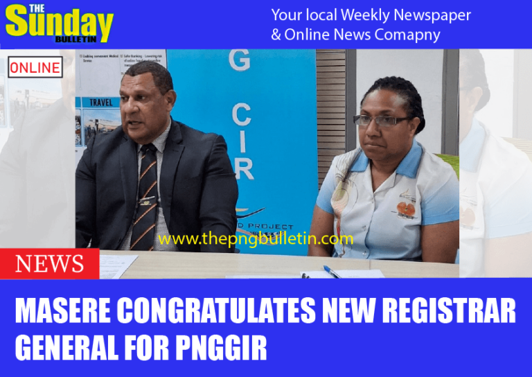 Masere congratulates new Registrar General for PNGGIR