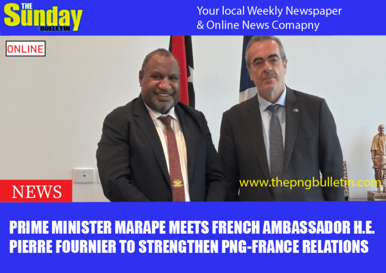 Prime Minister Marape Meets French Ambassador H.E. Pierre Fournier to Strengthen PNG-France Relations