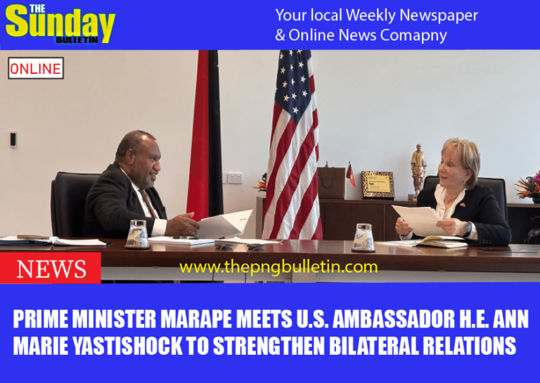 Prime Minister Marape Meets U.S. Ambassador H.E. Ann Marie Yastishock to Strengthen Bilateral Relations