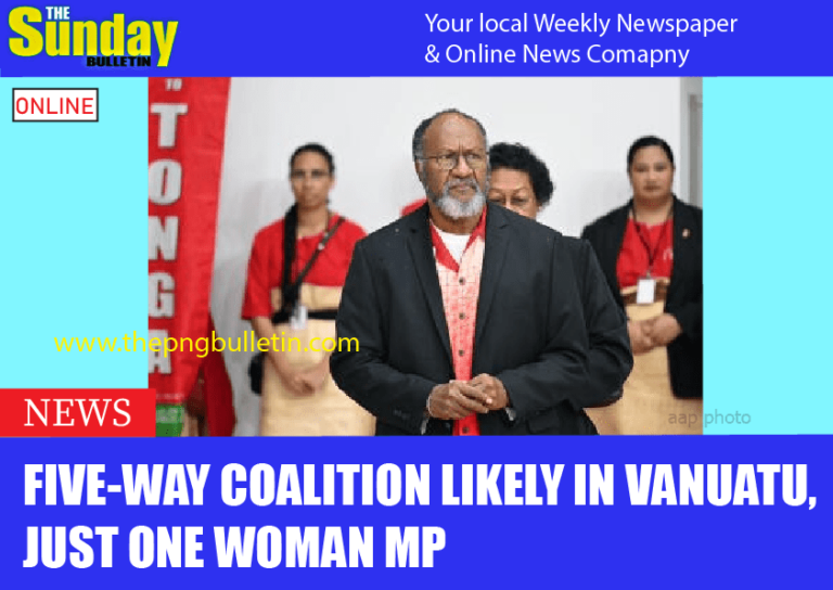 Five-way coalition likely in Vanuatu, just one woman MP