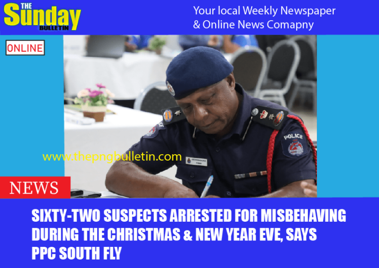 Sixty-two suspects arrested for misbehaving during the Christmas & New Year eve, says PPC South Fly