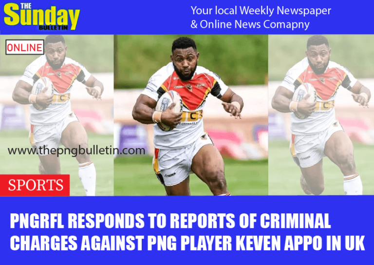 PNGRFL Responds to reports of Criminal Charges against PNG Player Keven Appo in UK