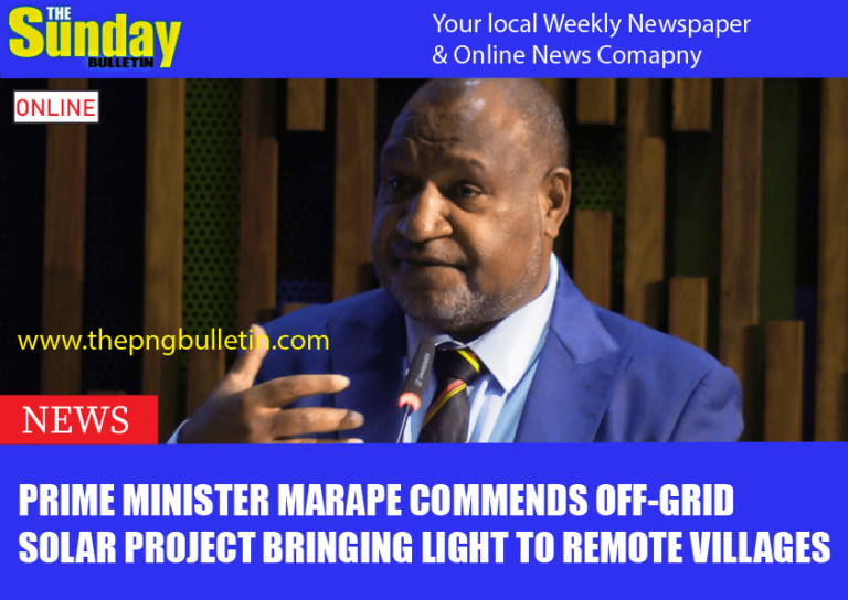 Prime Minister Marape Commends Off-Grid Solar Project Bringing Light to Remote Villages