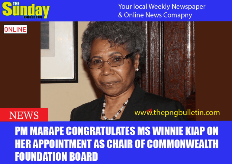 PM Marape Congratulates Ms Winnie Kiap on Her Appointment As Chair Of Commonwealth Foundation Board