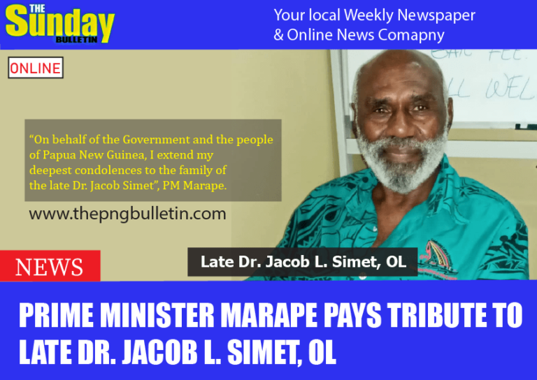 Prime Minister Marape Pays Tribute to Late Dr. Jacob L. Simet, OL