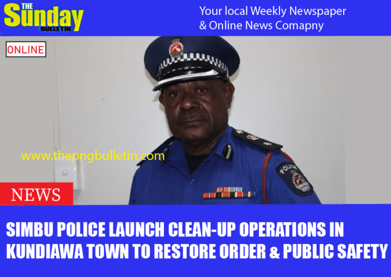 Simbu police launch clean-up operations in Kundiawa town to restore order & public safety 