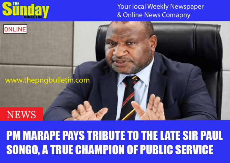 PM Marape Pays Tribute to the Late Sir Paul Songo, a True Champion of Public Service