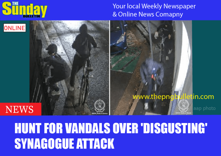 Hunt for vandals over ‘disgusting’ synagogue attack