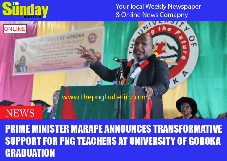 Prime Minister Marape Announces Transformative Support for PNG Teachers at University of Goroka Graduation