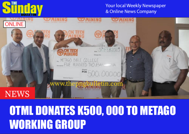 OTML donates K500, 000 to Metago Working Group