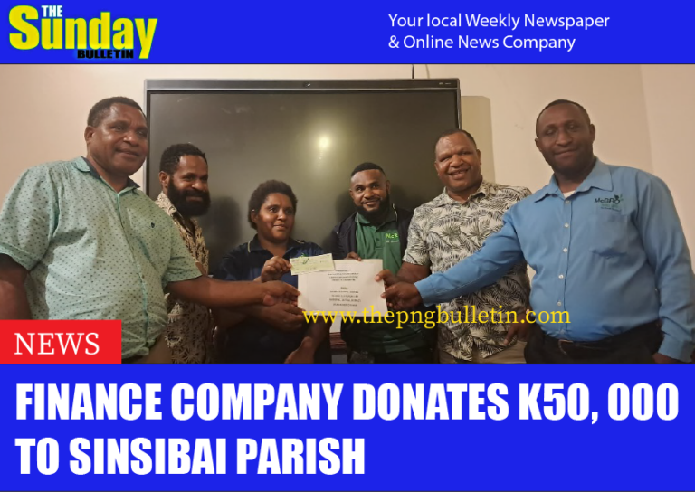 Finance company donates K50, 000 to Sinsibai Parish