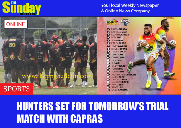 Hunters set for tomorrow’s trial match with Capras