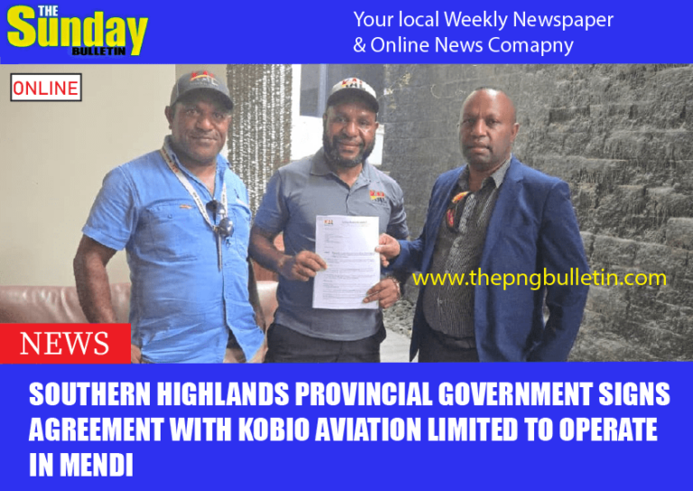 Southern Highlands Provincial Government Signs Agreement with Kobio Aviation Limited to Operate in Mendi